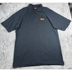Kahlua Anything Goes‎ Vintage Promo Polo Shirt 1/4 Zip Black Men XL RN97400